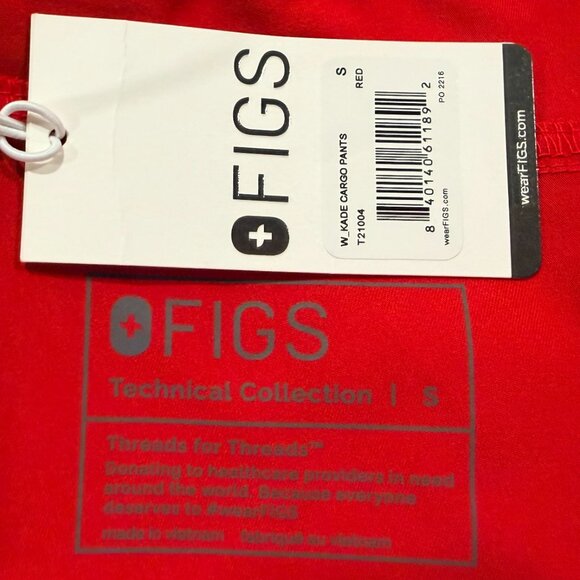 Figs Scrub Pants - Pop Red - Picture 2 of 3